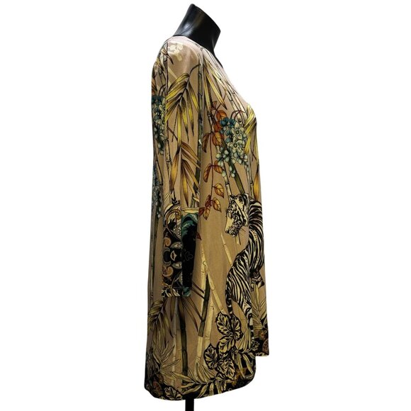 Johnny Was Tiger & Bamboo Print Blush Multi Pullover Blouse S - Picture 3 of 6